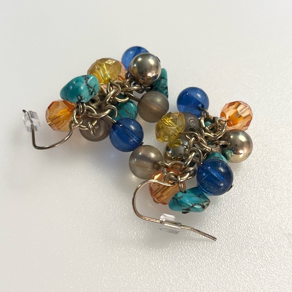 Artisan Handmade Dangle Turquoise Chip
Boho Beaded Chandelier Drop Earrings - Picture 6 of 16